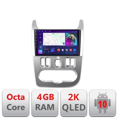 Navigatie Dacia Duster 2010-2012 C-099 Android Octa Core Ecran 2K QLED GPS 4G 4+32GB 360 KIT-099+EDT-E409-2K CarStore Technology foto