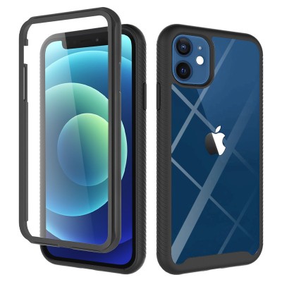 Husa telefon iPhone 12 / 12 Pro + Folie - Techsuit Defense360 Pro - Black foto
