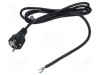 Cablu 3x1mm2 CEE 7/7 mufă PVC 1,8m negru 16A POS