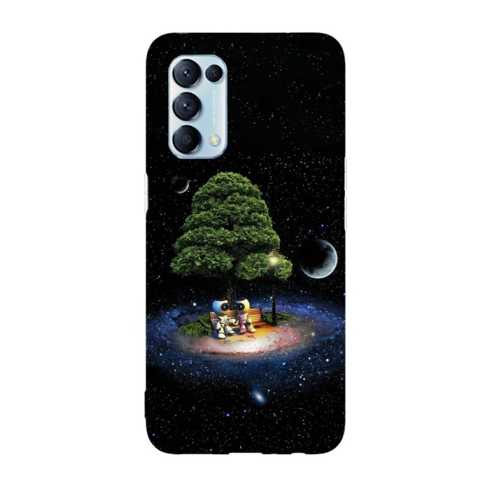 Husa compatibila cu Oppo A15s model Space love story, Silicon, TPU, Viceversa