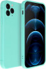 Husa de protectie din silicon pentru Apple iPhone 14 Pro, SoftTouch, interior microfibra, Turcoaz, Oem