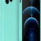 Husa de protectie din silicon pentru Apple iPhone 14 Pro, SoftTouch, interior microfibra, Turcoaz