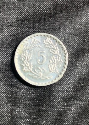 Moneda (token) 5 rappen Elvetia foto