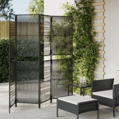 vidaXL Separator de cameră cu 4 panouri, negru, poliratan 365376