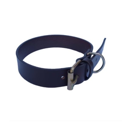 Zgarda pentru caini, piele naturala ciocolatiu 70 x 3.5 cm, ajustabila 48-59 cm foto