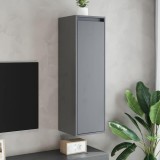 VidaXL Dulapuri de perete, 2 buc., gri, 30x30x100cm, lemn masiv de pin