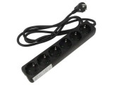 Prelungitor alimentare Goobay 3m 3G1,5mm&sup2; 6 prize 16A PVC negru 96050