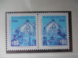 Chile-Craciun-serie completa,nestampilate MNH, Nestampilat