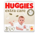 Scutece Huggies extra care 3, 6-10 kg, 72 buc