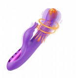 Vibrator Iepuras Samira Vibrating&amp;Rotating&amp;Thrusting&amp;Heating, Silicon, USB, Mov, 24.5 cm, Passion Labs, Sensations