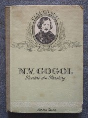 N. V. Gogol - Povestiri din Petersburg (Nasul, Mantaua...) (1952, cartonată)