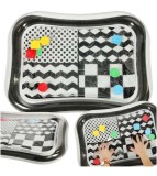 Covoras Senzorial Gonflabil cu Apa Alb-Negru 65x50 cm