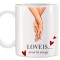 Cana alba personalizata &quot;Love is never let you go&quot;, INOVATIX&reg;. 330ml