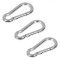 Set C&acirc;rlige Carabinier Metalice, 6 cm, 3 Bucăți, Argintii