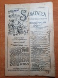 Revista sanatatea 1 noiembrie 1908-revista de medicina populara