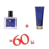 Cumpara ieftin Apa de parfum Far Away Beyond The Moon 30 ml cu crema de corp Far Away Beyond The Moon 125 ml , set feminin rafinat cu note florale, lemnoase si acord