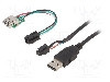 Adaptor USB/AUX, USB A mufa, {{Culoare}}, ACV - 44-1324-004