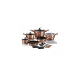 Cumpara ieftin Set oale marmorate 18 piese Rose Gold Berlinger Haus BH 7034