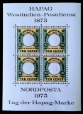 Bloc filatelic HAPAG &ndash; Hamburg American Packet Company, Westindien-Postdienst 1875, Nordposta 1975 -A45