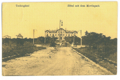 5015 - TECHIRGHIOL, Hotel Movila, Romania - old postcard, CENSOR - used - 1917 foto