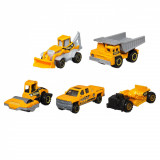 Set 5 masini metalice - MBX Construction | Mattel