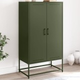 VidaXL Dulap &icirc;nalt, verde măsliniu, 68,5x38,5x123,5 cm, oțel