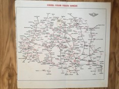 Harta Schema Cailor Ferate Romane, anii 60 foto