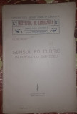 Petru Iroaie, Sensul folcloric in poezia lui Eminescu, Cernauti 1940, dedicatie