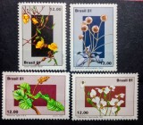 Brazilia 1981 flori, plante serie 4v. Nestampilat