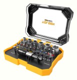 Set Biti si Prize Tolsen 28 Buc 1/4&quot; Otel Cr-V, Diverse Dimensiuni, Suport Magnetic, Cutie Depozitare
