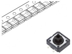 Microintrerupator TACT SMD SPST-NO 0,05A 24V foto