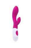 Cumpara ieftin Vibrator Iepuras A-Toys Fela Violet, 20cm, Silicon, 10 Vibratii, Stimulare Clitoris si Punct G, Rezistent la Apa