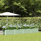 vidaXL Jardinieră Verde pastel 480 x 50 x 45 cm Oțel Galvanizat 42018260