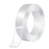 Banda dublu adeziva pentru uz casnic, reutilizabila, lungime 5 m, latime 2 cm, transparenta