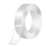 Cumpara ieftin Banda dublu adeziva pentru uz casnic, reutilizabila, lungime 5 m, latime 2 cm, transparenta
