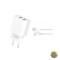 Incarcator Retea Cu Cablu Lightning XO Design CE02C 10.5W 2.1A 2 x USB-A Alb