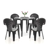 Cumpara ieftin Set mobilier de grădină Lisbon 4+1, grafit