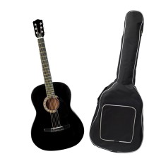 Chitara clasica, 95 cm, lemn si husa inclusa, negru