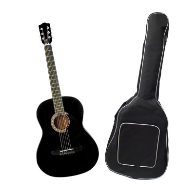 Chitara clasica, 95 cm, lemn si husa inclusa, negru foto