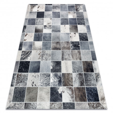 Covor PATCHWORK 21716 gri - Piele de vaca, 120x170 cm