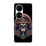 Husa compatibila cu Huawei Nova 8i model Mexican skull, Silicon, TPU, Viceversa, Transparent, Carcasa