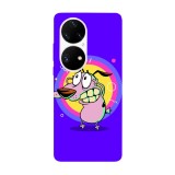 Husa compatibila cu Huawei Mate 40 Pro model Courage the Cowardly Dog, Silicon, TPU, Viceversa, Transparent, Carcasa