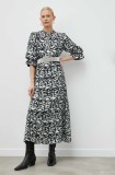 Bruuns Bazaar rochie culoarea negru, midi, dreaptă