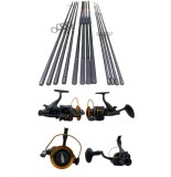 4 Lansete 3, 60 m, 3 Segm si 4 Mulinete Cool Angel Fascinate 8000 cu Baitrunner