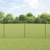 VidaXL &Icirc;ngrădire cu st&acirc;lpi Gri 1.4 x 10 m Oțel