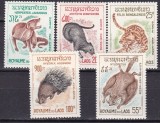 Laos 1965 fauna MI 166-170 MNH