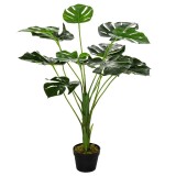 Planta artificiala, monstera cu ghiveci, verde, 85 cm, ART