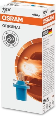 Set 10 Becuri Bord BX8.5D, Soclu Albastru, 12V 1.2W, Osram foto