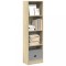 vidaXL Bibliotecă, stejar sonoma, 40x24x143 cm, lemn prelucrat 857785