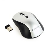 MOUSE GEMBIRD, PC sau NB, wireless, 2.4GHz, optic, 1600 dpi, butoane/scroll 4/1, , negru / gri, &quot;MUSW-4B-02-BS&quot; (timbru verde 0.18 lei)